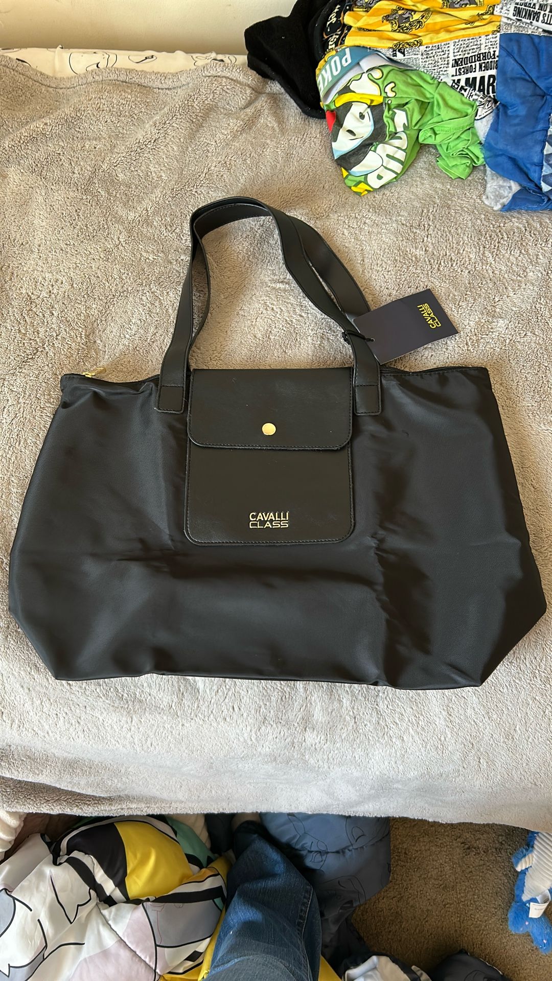 Cavalli Class Black Tote Bag- NWT