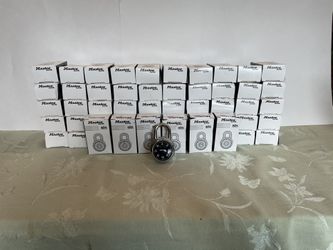 LOT OF 57 Master Lock Padlock, Preset Combination Lock, 1-7/8" Black Dial