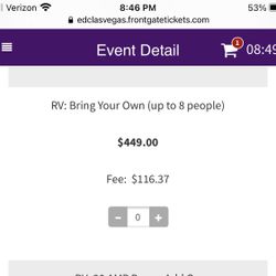 RV Camping Pass For EDC Las Vegas 2021
