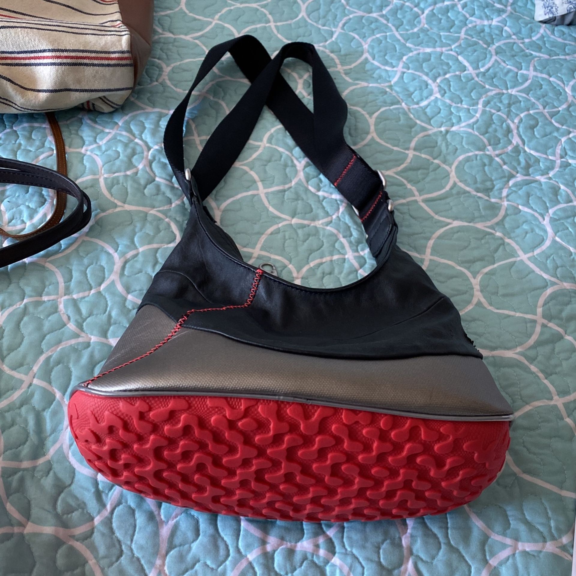 Ecco Sling Bag , Made Of Leather And Rubber