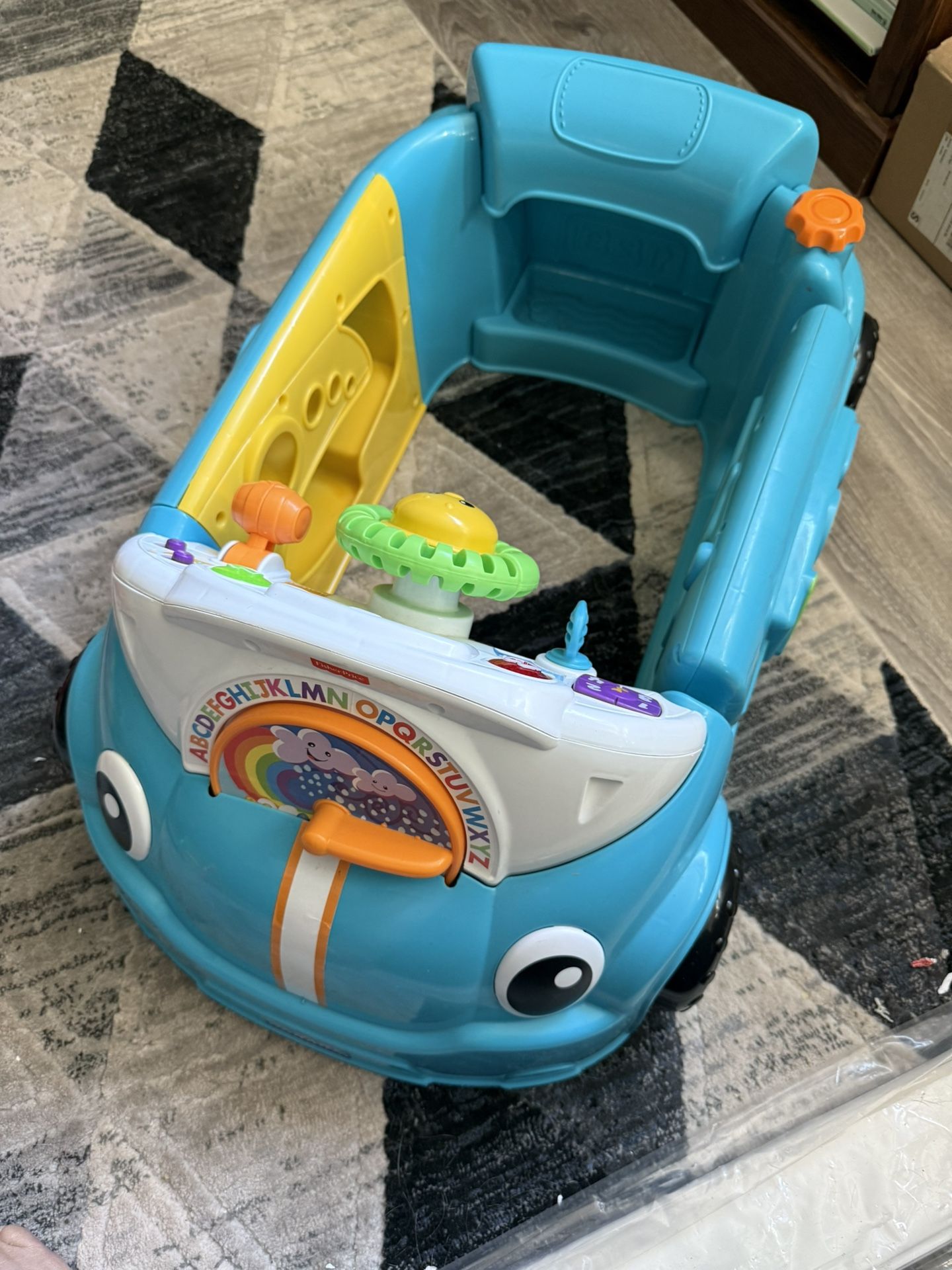 Stationary Car Theme Center. Hours Of Fun.  Fischer Price Crawl Around Car