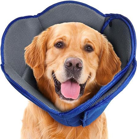 Dog Cone For Dogs After Surgery, Comfy Soft Dog Cones For Large Medium Small Dogs Cats, Adjustable Protective Dog Recovery Collars & Cones Alternative