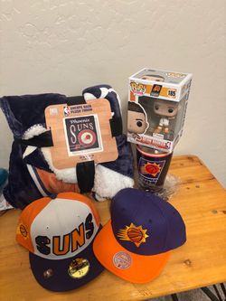 Huge New Suns lot- Hats, Tumbler, Blanket, Bobble read description