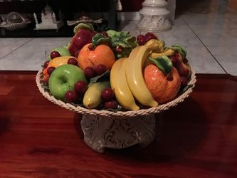 Large Capodimonte fruit centerpiece