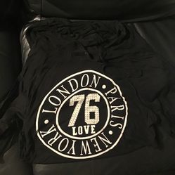 Ocasion Black Hoodie Long Sleeve Shirt