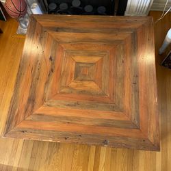 Large Rustic Solid Wood Coffee Table - 4ft x 4ft