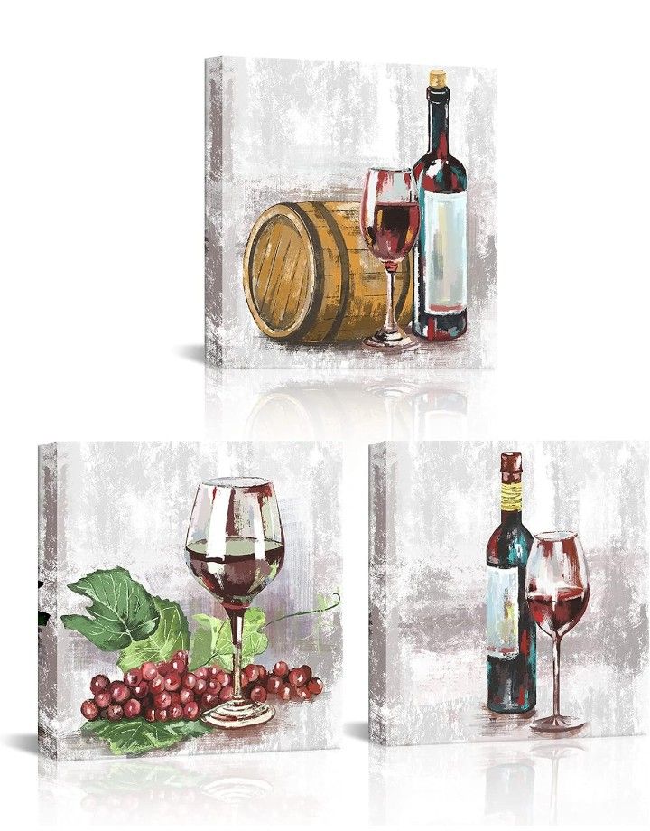 3 Panel Paintings 12"*12"