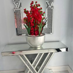 New console table plus mirror in box $699