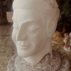 Marble Buddha Head Statue 