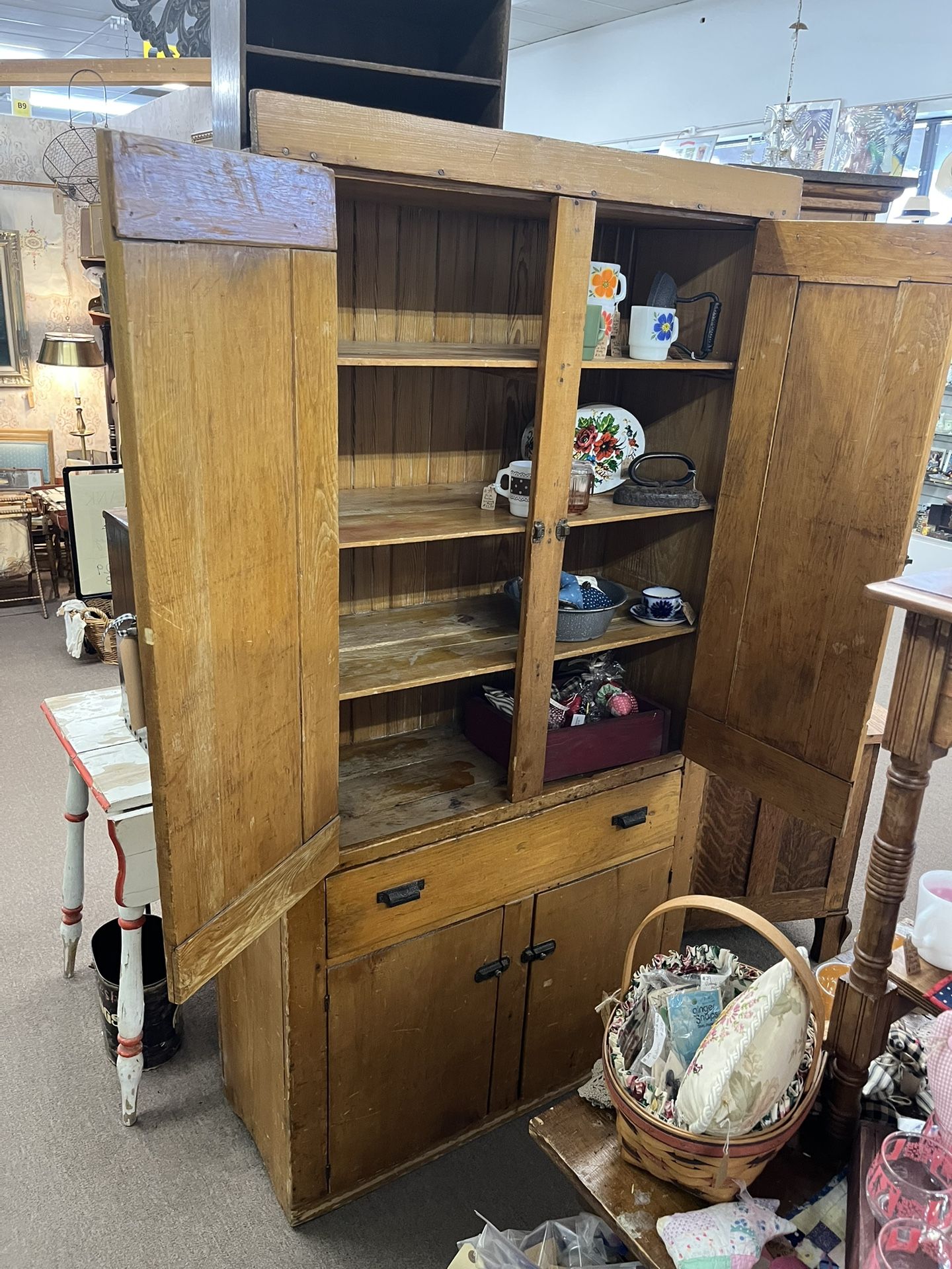 Vintage Antique Pine Cabinet