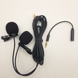 Stereo Lavalier Microphone With Adapter 
