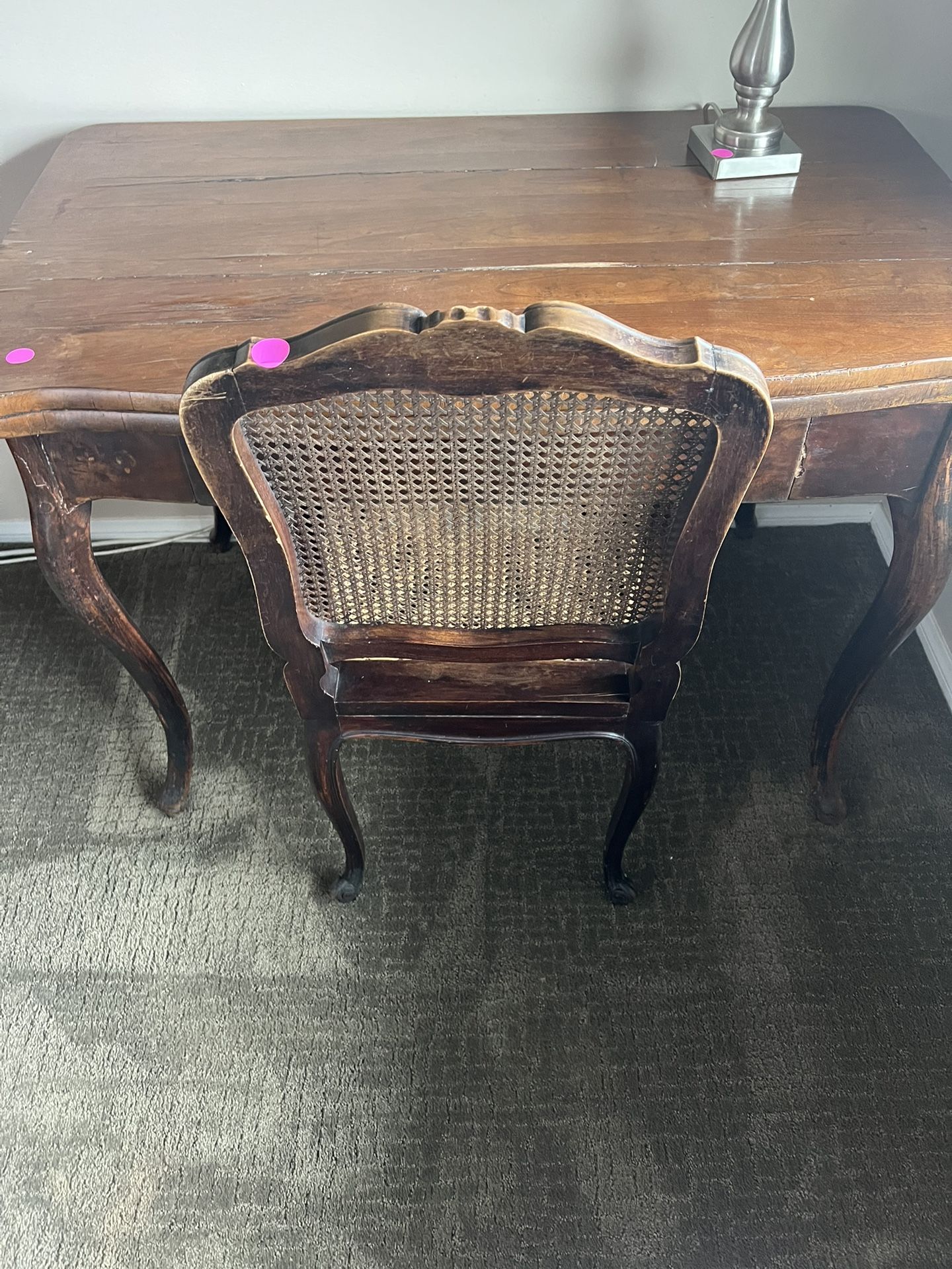 Antique Desk & 2 Chairs