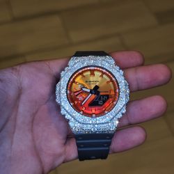💎 VVS Moissanite Bustdown G-Shock – Fully Iced Out Custom Watch 💎