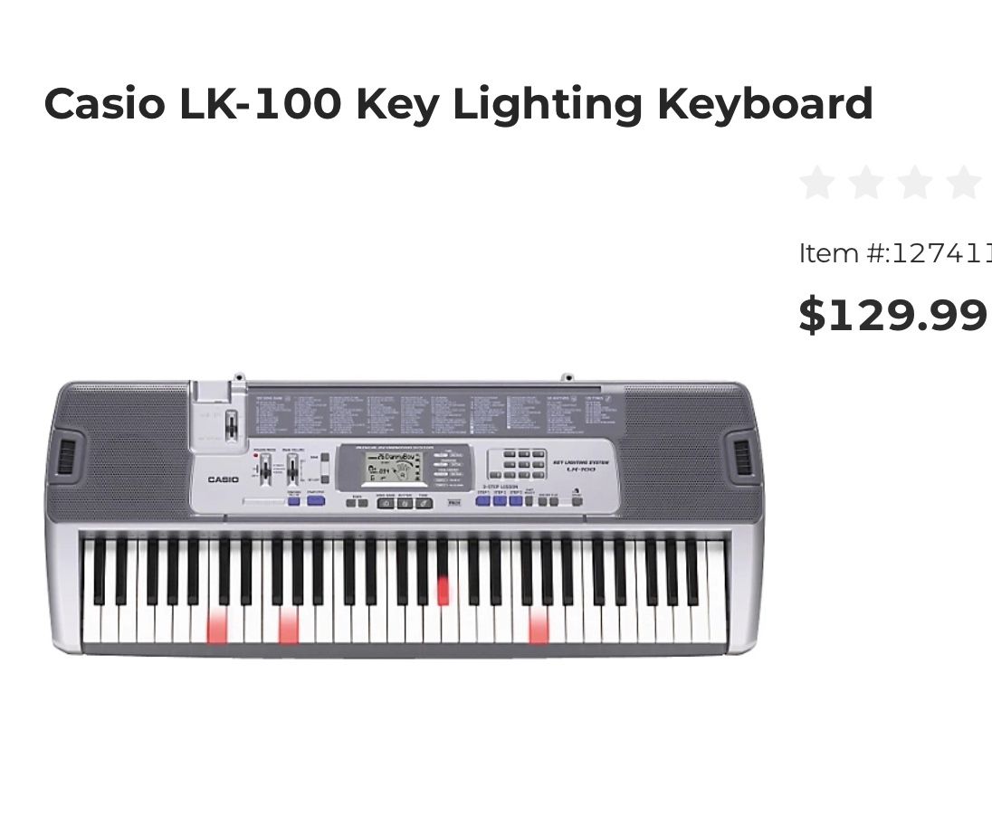 Casio Lmk-100 Lighting Keyboard 