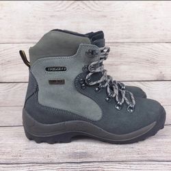 Trezeta Womens Gore Tex Gray Suede Lace Up Hiking Boots Size US 7.5 EU 38