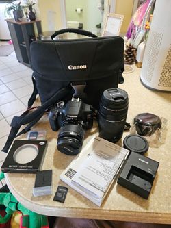 Canon Rebel T7(1500D) dual lens bundle unused