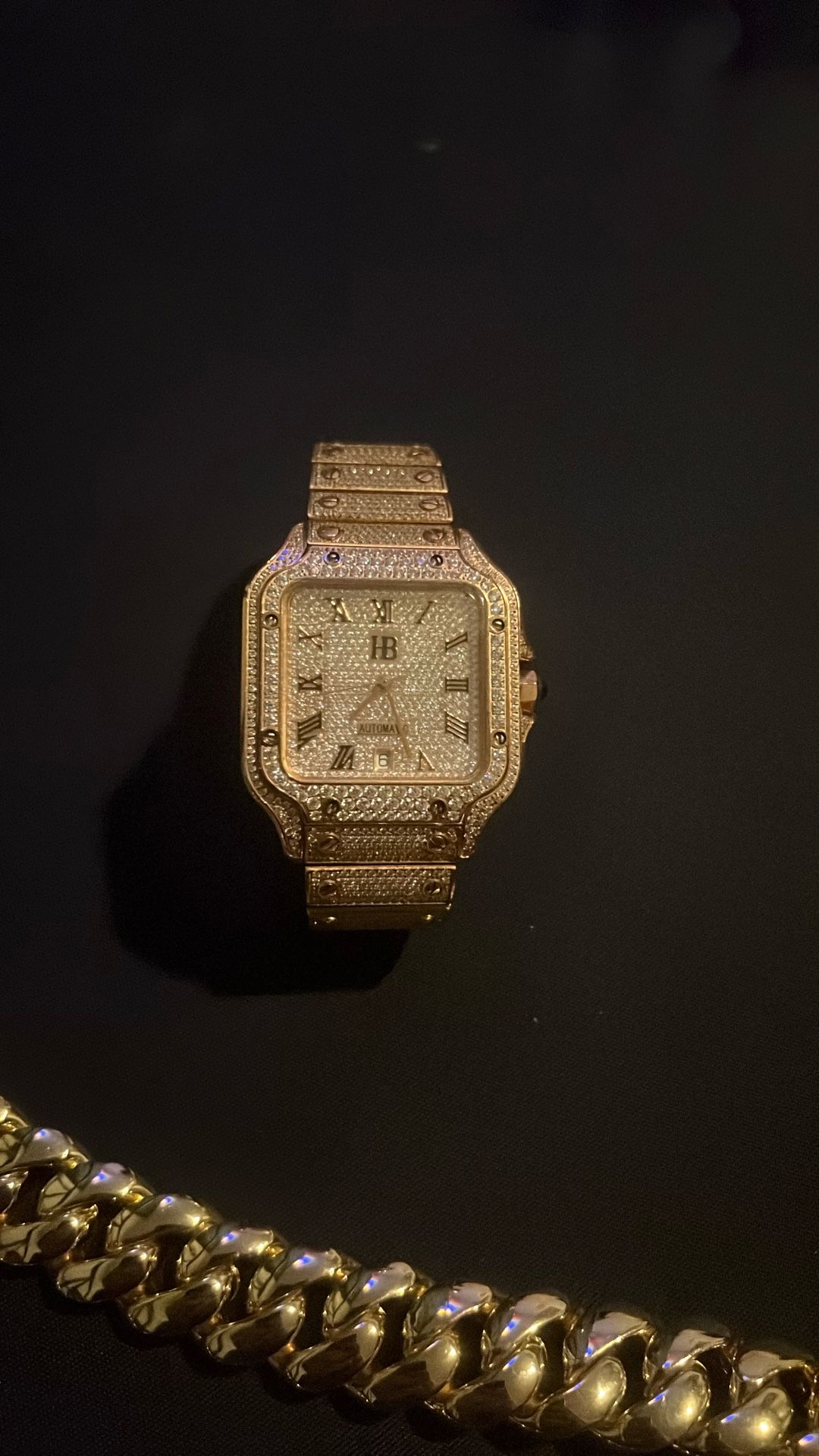 Harlem Bling Rose Gold Moissanite Watch