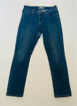 Levis Womens Classic Mid Rise Skinny Jeans Dark Wash Stretch Denim Size 8 30