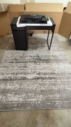 Unique Loom Loft Collection Gray Abstract Rug - 6'x 9'