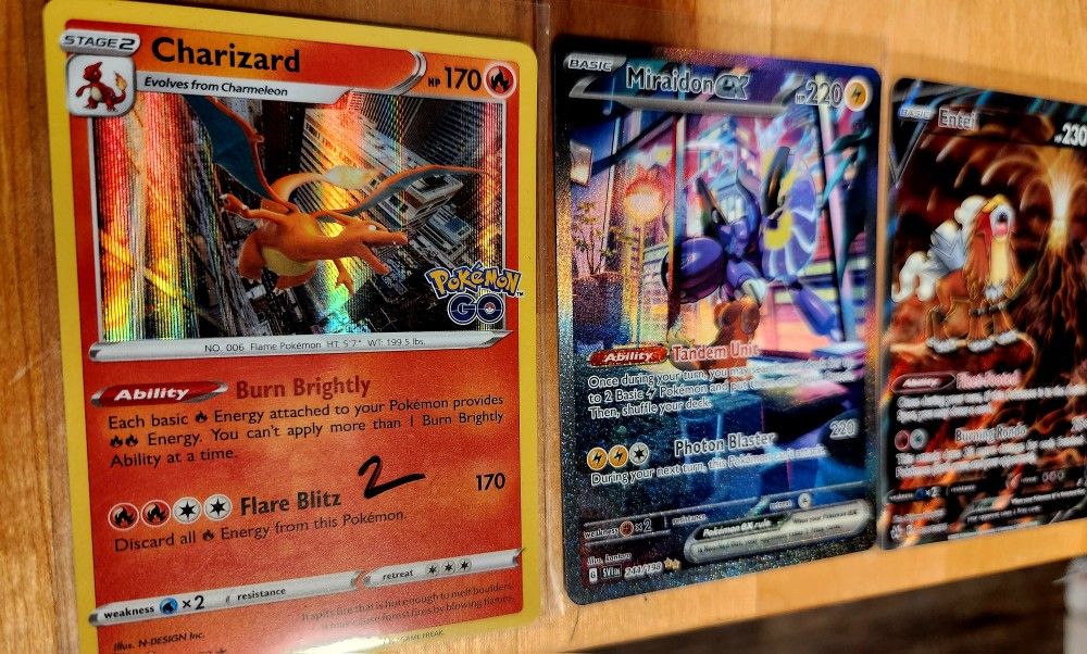 15 Plus Full Art Pokémon CardsMiraidon EX EnteiV for Sale in Everett