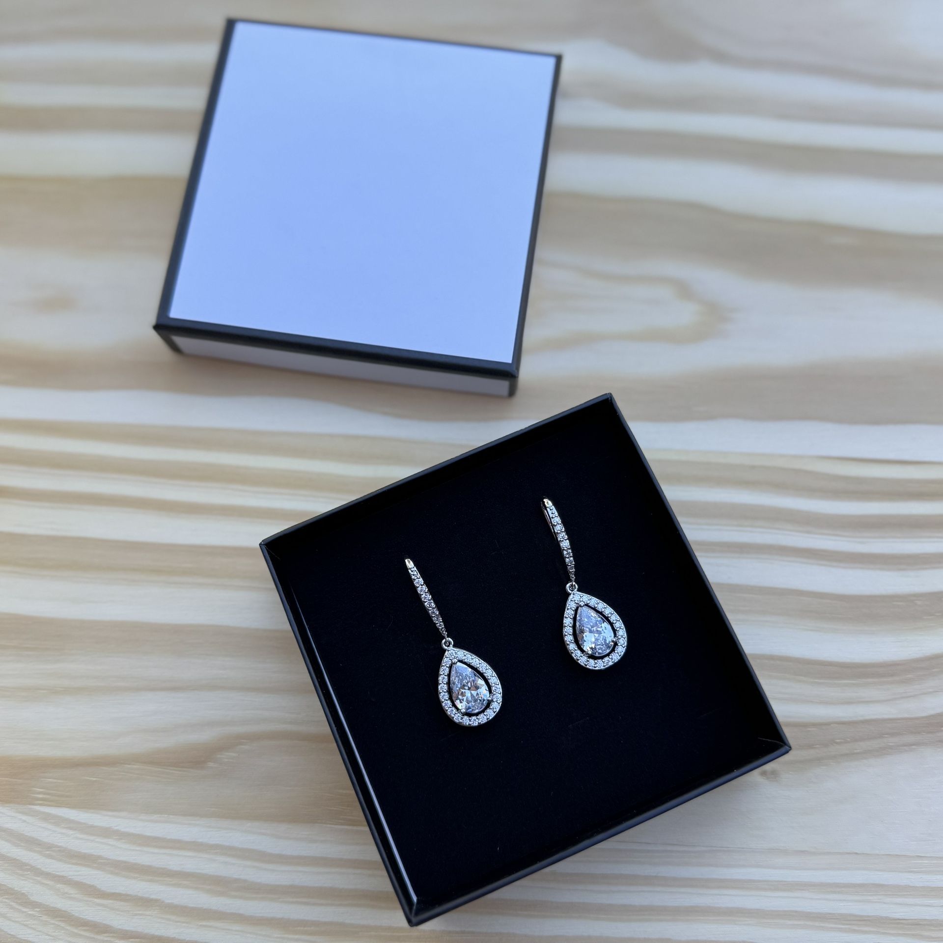 Moissanite Teardrop Earrings