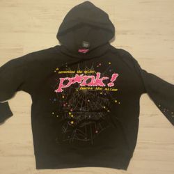 Black Sp5der Hoodie Size Small