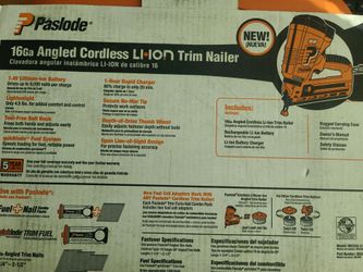 Paslode 16ga angled cordless trim nailer