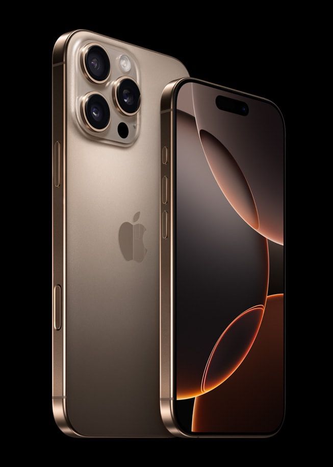 iPhøne 16 Pro Max - Titanium bronze color 64GB - Apple product - Framed Pictures.