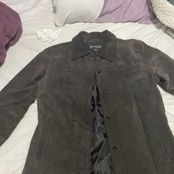 cool wear outerwear leather jacket brown