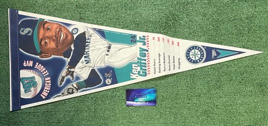 Vintage 1990s Seattle Mariners American League MVP Ken Griffey jr pennant