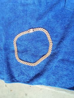 Rose Gold Iced Out Cuban Link Bracelet