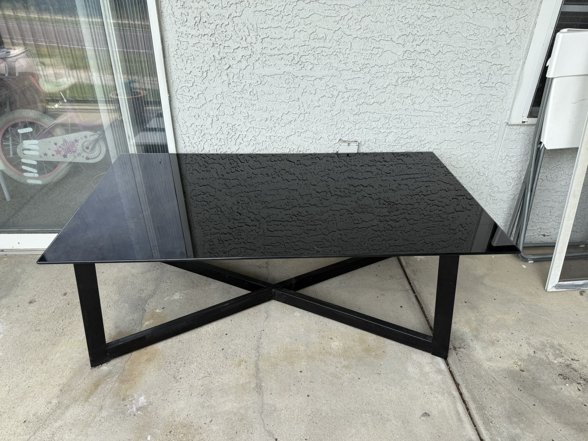 Modern Black Glass Coffee Table