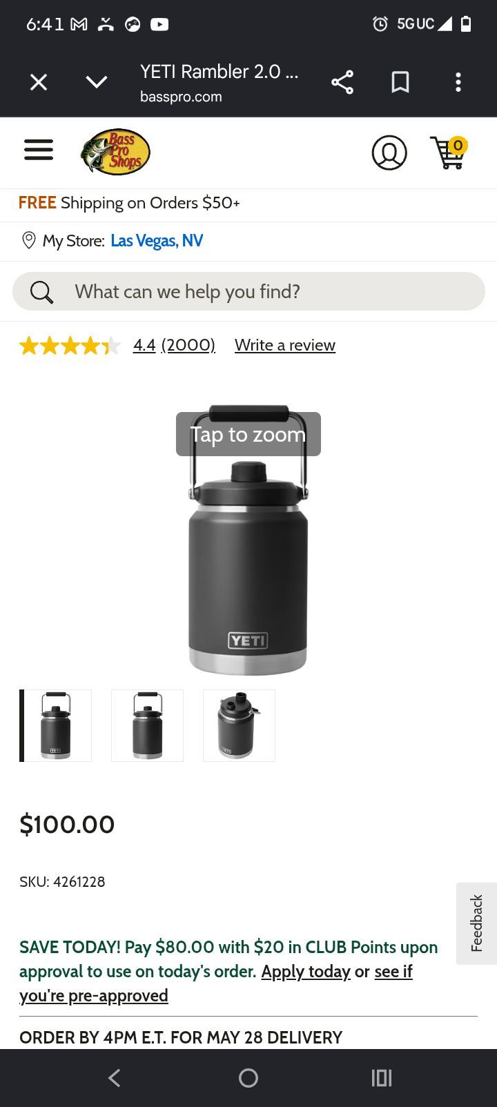 Brand new yeti 1/2 gallon