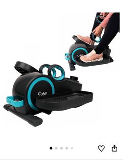 Cubii Total Body Under Desk Elliptical Bike with Built-in Upper Body Resistance Bands | Seated Exercise Machine - Arms + Legs Workout for Seniors & Al