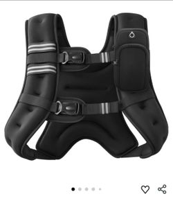 ZELUS-Vest with weight for men and women in black (16 LB)