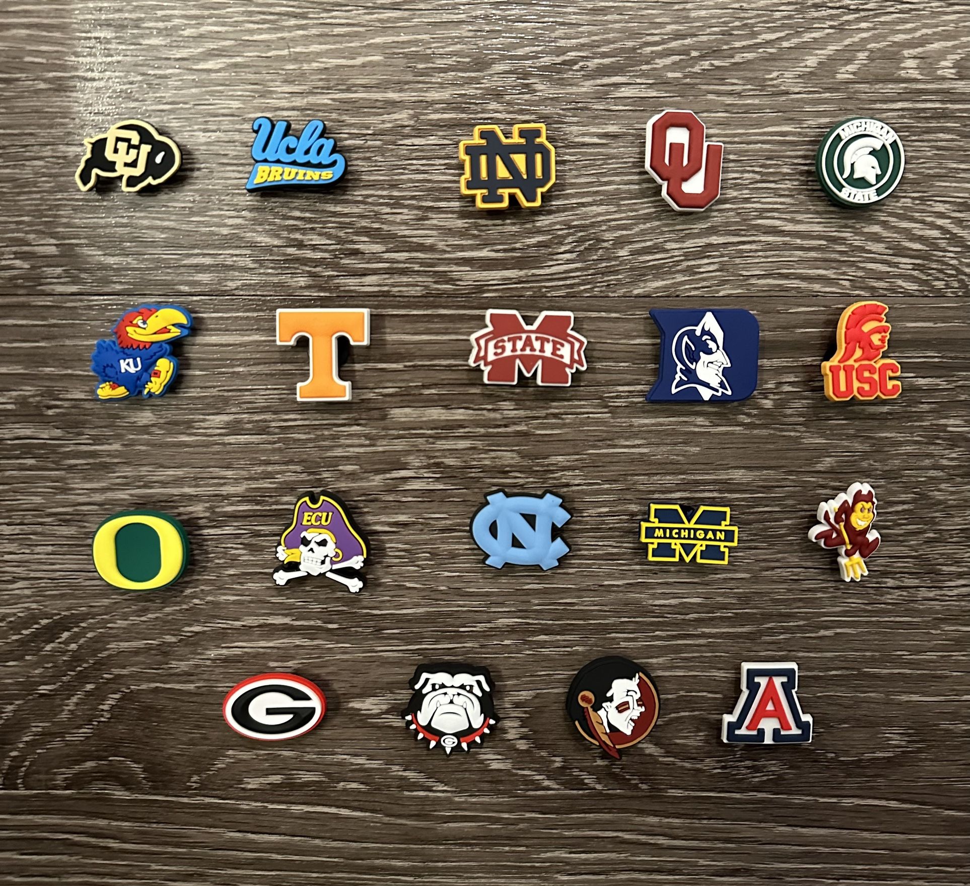 College Team Croc Charm Jibbitz