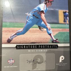 Mike Schmidt 2005 UD Signature Portraits 8x10 Auto Picture / Card Read 