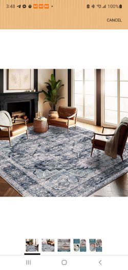 Brand New 9x12 Large Area Rug – Dark Blue Living Room Rug – Retail $138