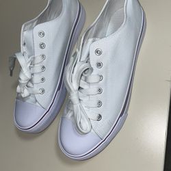 White Canvas Sneakers Low & High Top