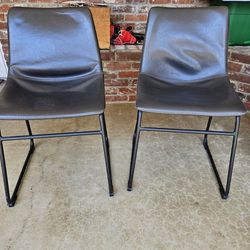 LEATHER CHAIRS.  2 CHAIRS FOR $35