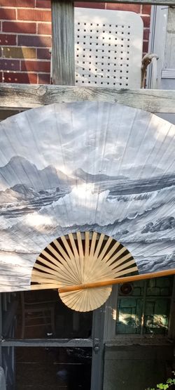 Ocean ART PAINTED FAN SILK 5feet wide