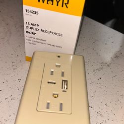 WHYR 15 AMP DUPLEX RECEPTACLE