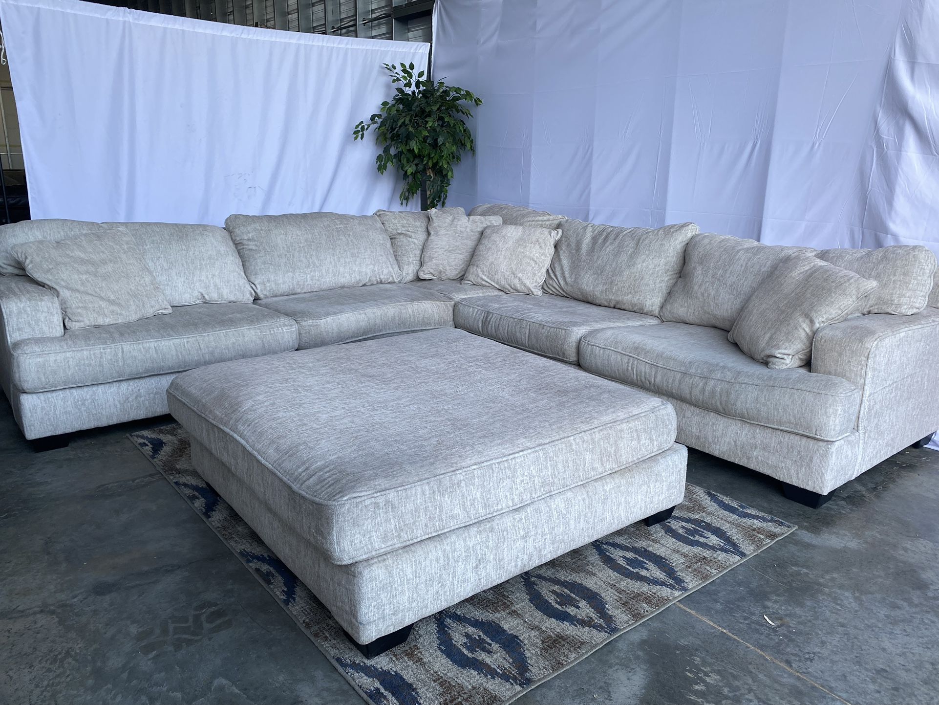 Ashley Beige Deep Seated Sectional Couch π Delivery Available