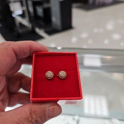 Double Stud Earrings  10k 2.1 Grams