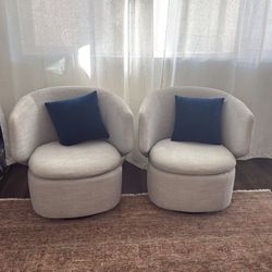 West Elm Swivel Chairs (2)