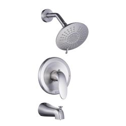 ingle Handle 5-Spray Tub and Shower Faucet 1.8 GPM with High Pressure Showerhead 