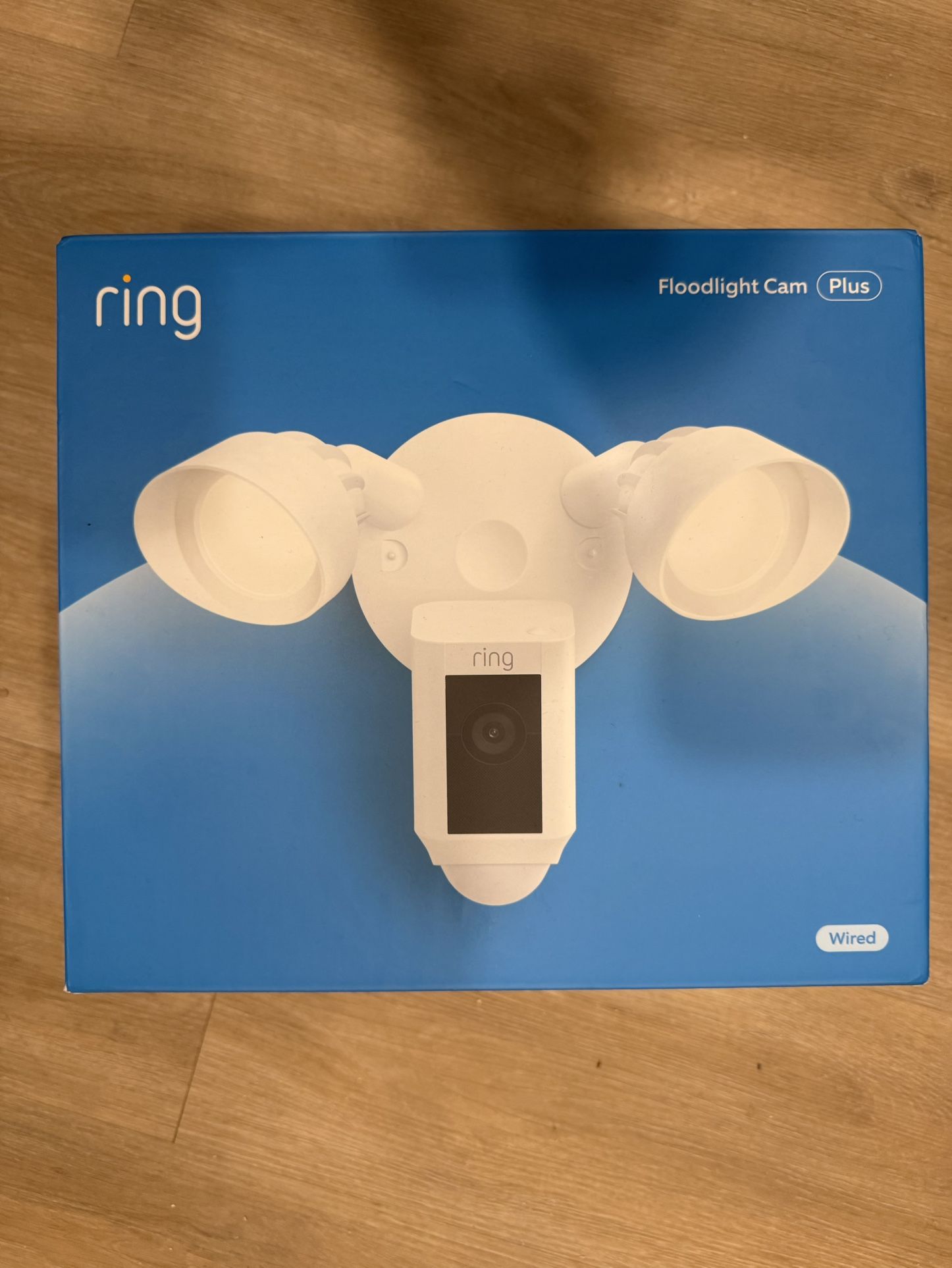 Ring Floodlight Cam Wired Plus (newest model), 1080p HD, Motion-Activated Floodlights, White