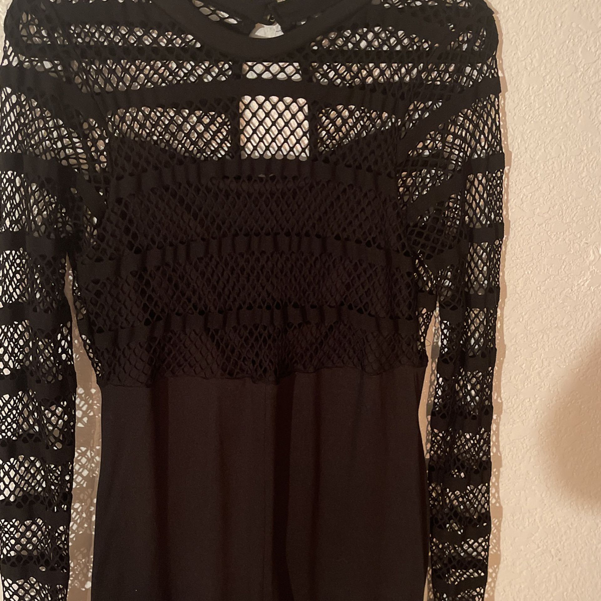 Fishnet Black Jumpsuit