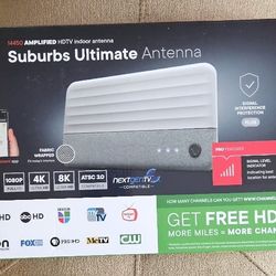 One For All Suburbs Indoor Digital TV Antenna, 0-60 Mile Range. New In Box