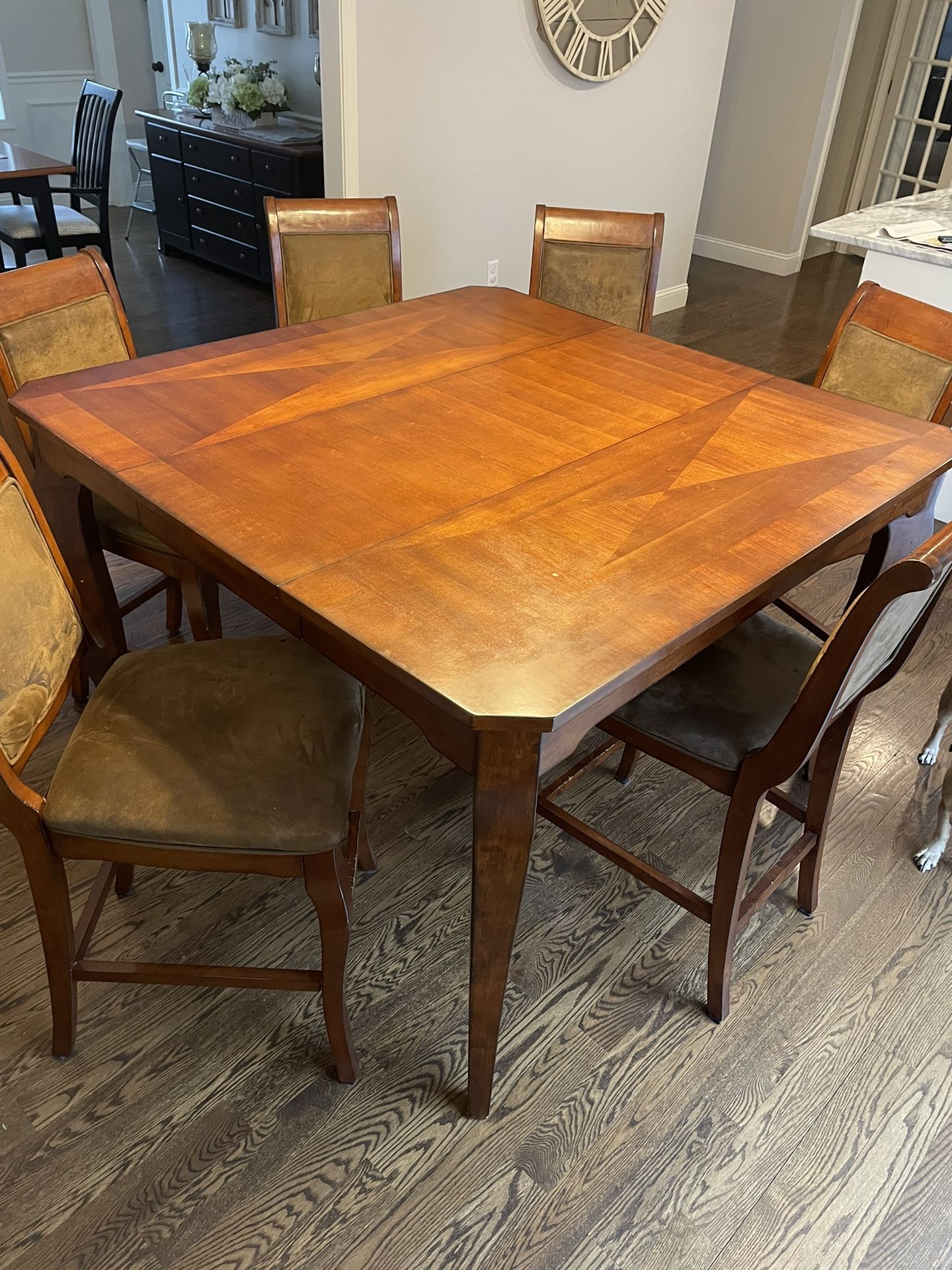 Kitchen Table And Six Chairs-Pub Height